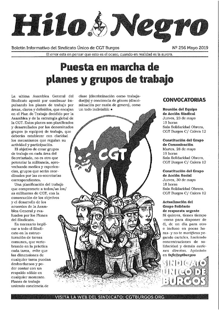 thumbnail of Hilo_Negro_256_mayo_2019-Puesta_en_marcha_de_planes_y_grupos_de_trabajo