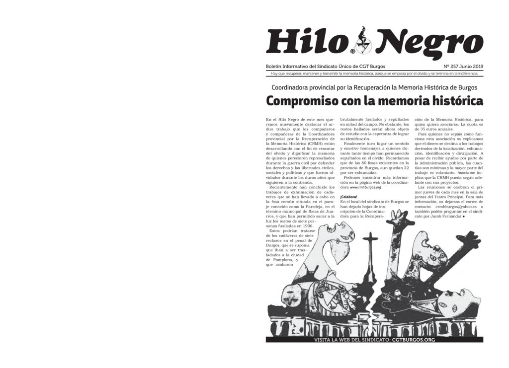 thumbnail of Hilo_Negro_257_junio_2019-Compromiso_con_la_memoria_historica