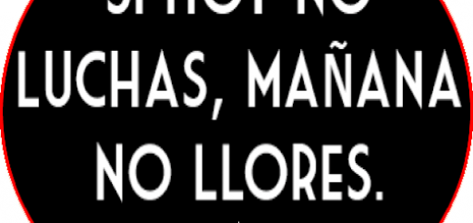 SI HOY NO LUCHAS, MAÑANA NO LLORES