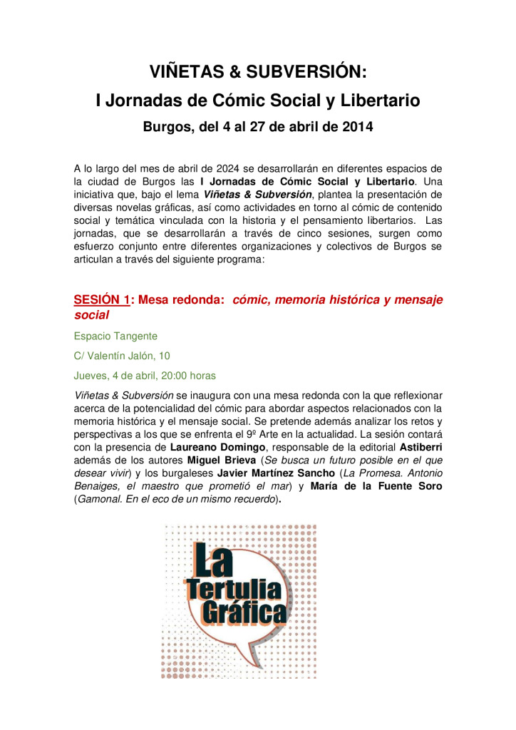 thumbnail of Programa Jornadas Cómic Abril Burgos