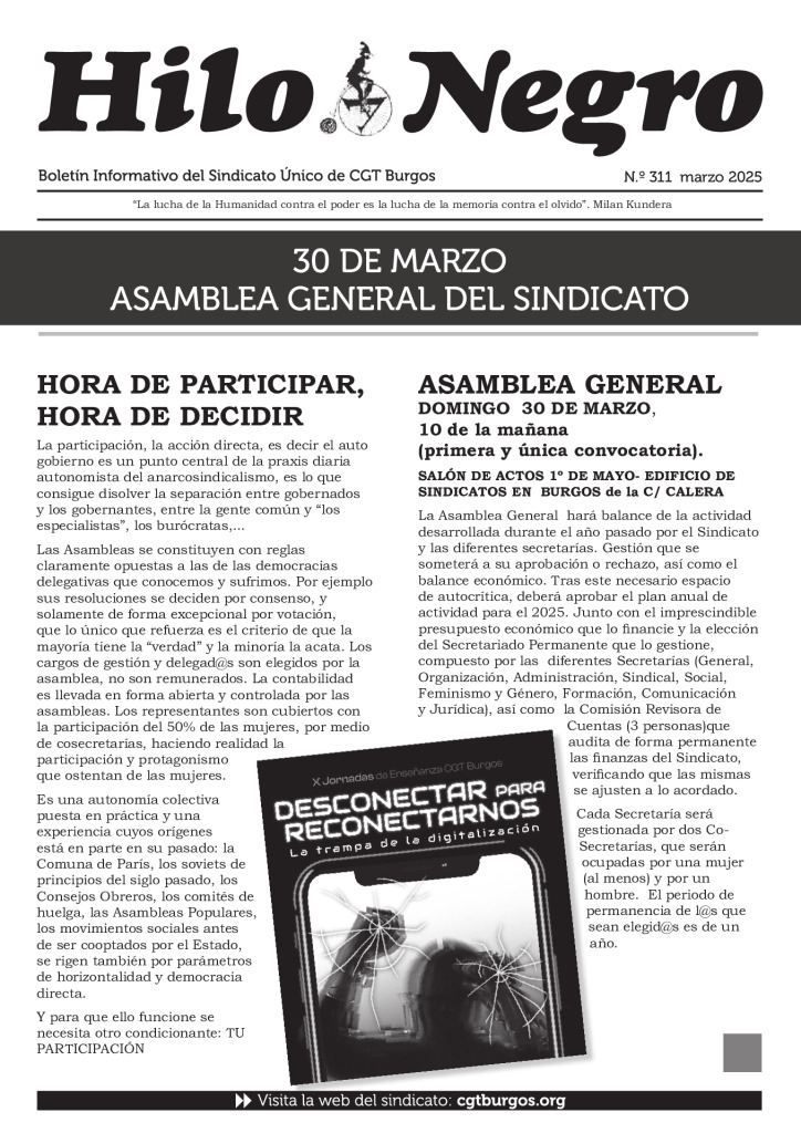 thumbnail of Hilo negro Nº 311 marzo 2025